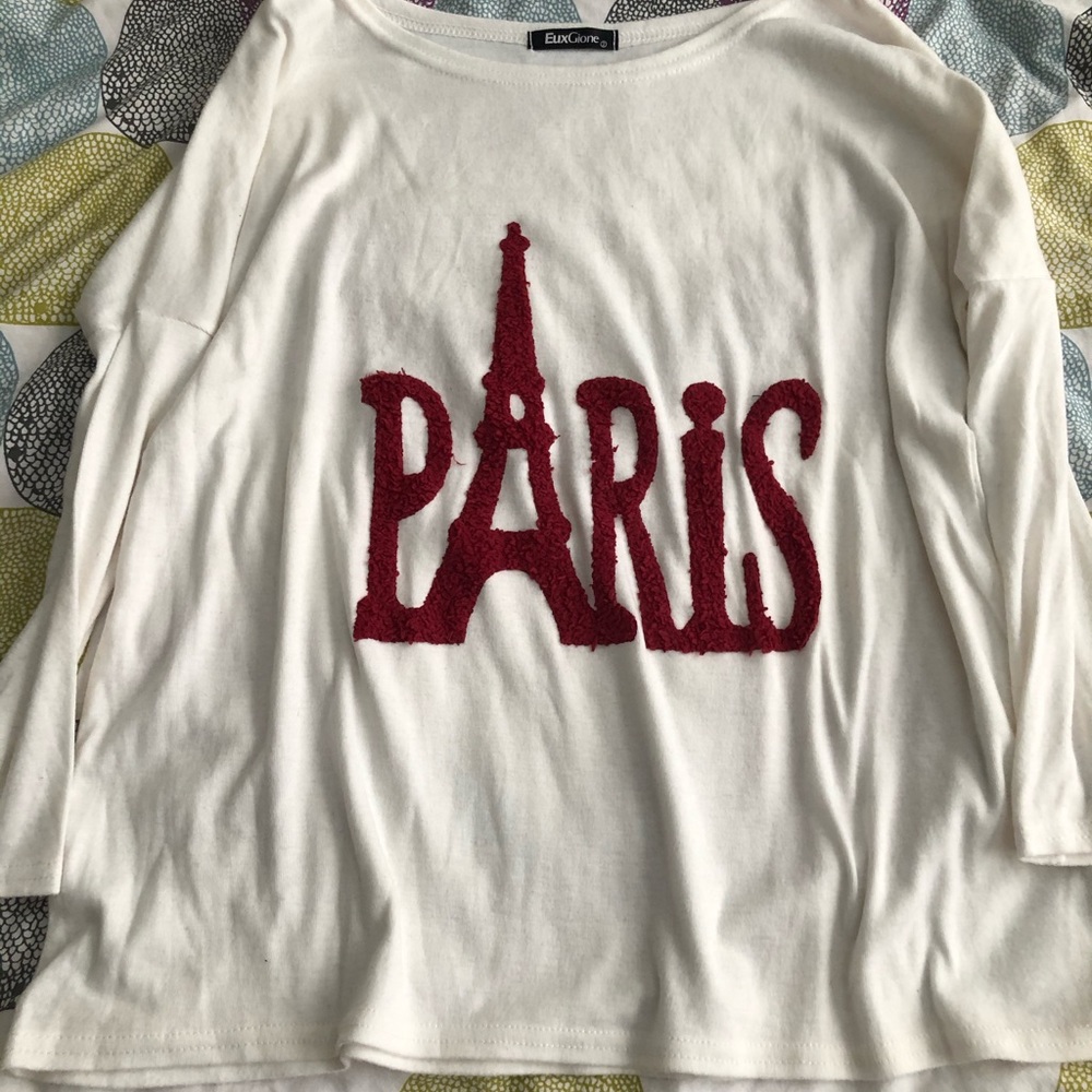 White Flowy Paris Top